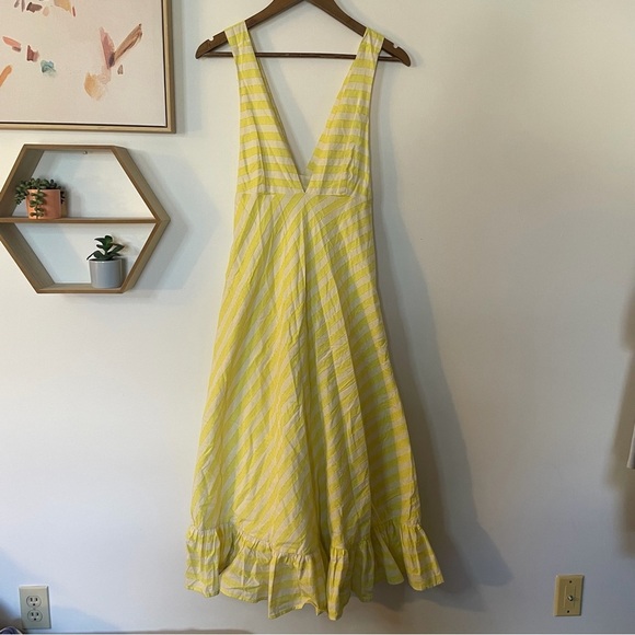 Line & Dot Dresses & Skirts - Line + Dot Yellow Striped Dress small